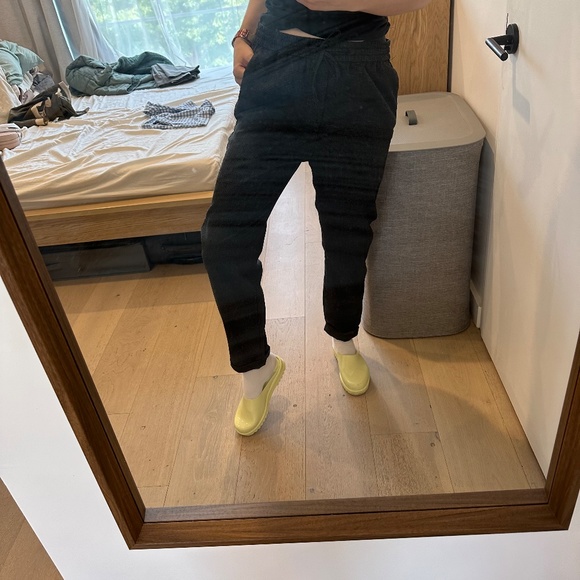 Wool-blend🐑elastic waist drawstring pants - Picture 3 of 6